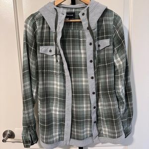 Marmot Flannel Hoodie Shirt size medium